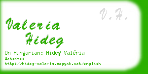 valeria hideg business card