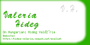 valeria hideg business card
